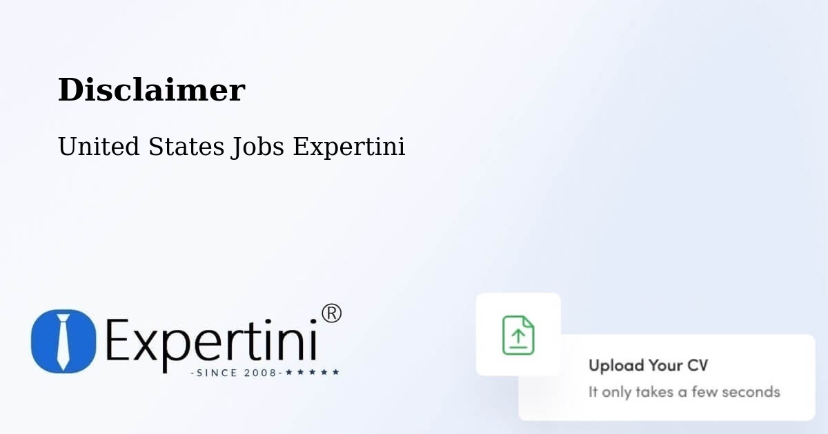 Disclaimer – Evendale - United States Jobs Expertini